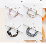 Bohemia Stone Glass Beads Strand Bracelet Bangle For Women