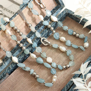 Bohemian Freshwater Pearl Tassel Chain Necklace