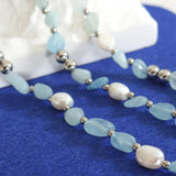 Bohemian Freshwater Pearl Tassel Chain Necklace