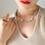 Bohemian Freshwater Pearl Tassel Chain Necklace