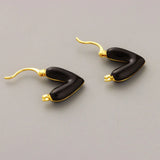 Enamel Glaze Heart Drop Earrings - Niche Design