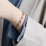 Minimalist Chain Couple Bracelets Punk Relationship Bracelet Bangle