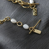 Freshwater Pearl Bracelet Twist OT Buckle Thick Chain Bracelet