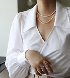 Freshwater Pearls Basic Chain Choker Necklace For Female