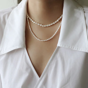 Freshwater Pearls Basic Chain Choker Necklace For Female