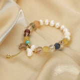 Baroque Pearl Bracelet with Natural Stone Beads