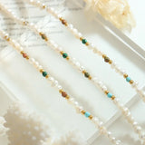 Boho Freshwater Pearl Stone Beaded Bracelet Jewelry