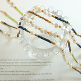 Bohemian Freshwater Pearl Stone Glass Necklace