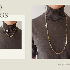 Baroque Pearl Long Necklace for Women