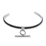 Punk Alloy Circle Bar Pendant Collar Choker