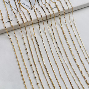 S925 Silver 20 Basic Stacking Chain Necklace Silver 925 Chain DIY Pendant
