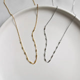 S925 Silver 20 Basic Stacking Chain Necklace Silver 925 Chain DIY Pendant