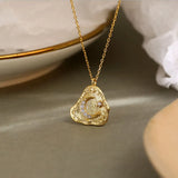S925 Sterling Silver CZ Zircon Moon Necklace Pendant for Women