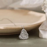 S925 Sterling Silver CZ Zircon Moon Necklace Pendant for Women