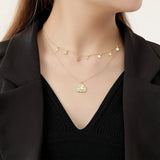 S925 Sterling Silver CZ Zircon Moon Necklace Pendant for Women