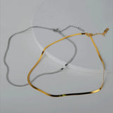 S925 Sterling Silver Choker Glossy Necklace Snake Chain For Lover