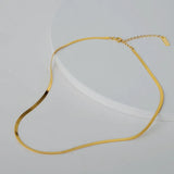 S925 Sterling Silver Choker Glossy Necklace Snake Chain For Lover
