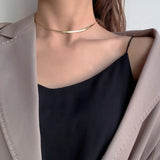 S925 Sterling Silver Choker Glossy Necklace Snake Chain For Lover