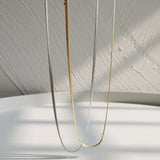 S925 Snake Bone Chain Necklace Hip Hop Blade Chain