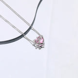 S925 Sterling Silver Love Clavicle Chain Necklace Pendant