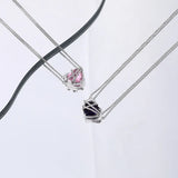 S925 Sterling Silver Love Clavicle Chain Necklace Pendant