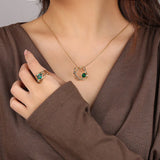 Sterling Silver Dream Planet Necklace Crystal Zircon Pendant