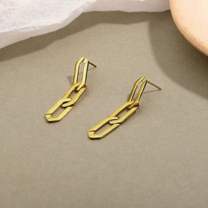 S925 Sterling Silver Tassel Chain Earrings Hip Hop Drop Earring