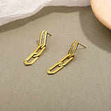 S925 Sterling Silver Tassel Chain Earrings Hip Hop Drop Earring