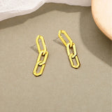 S925 Sterling Silver Tassel Chain Earrings Hip Hop Drop Earring