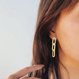 S925 Sterling Silver Tassel Chain Earrings Hip Hop Drop Earring