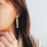 S925 Sterling Silver Tassel Chain Earrings Hip Hop Drop Earring