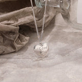 S925 Sterling Silver LOVE YOU Necklace Pendant Jewelry