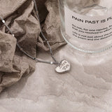 S925 Sterling Silver LOVE YOU Necklace Pendant Jewelry
