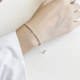 S925 Sterling Silver Stretch Bracelets Adjustable Bead Bangles