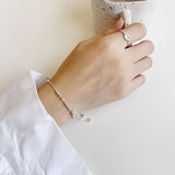 S925 Sterling Silver Stretch Bracelets Adjustable Bead Bangles