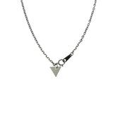 S925 Silver Frosted Triangle Clavicle Chain Necklace