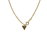 S925 Silver Frosted Triangle Clavicle Chain Necklace