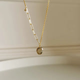 S925 Sterling Silver Girl Portrait Necklace Minimalist Clavicle Chain