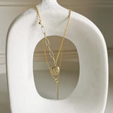 S925 Sterling Silver Girl Portrait Necklace Minimalist Clavicle Chain