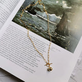 925 Sterling Silver Coin Clavicle Necklace Pendant Retro Exaggerated Ball Chain