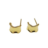 S925 Sterling Silver Irregular Curve Lace Niche Stud Earrings