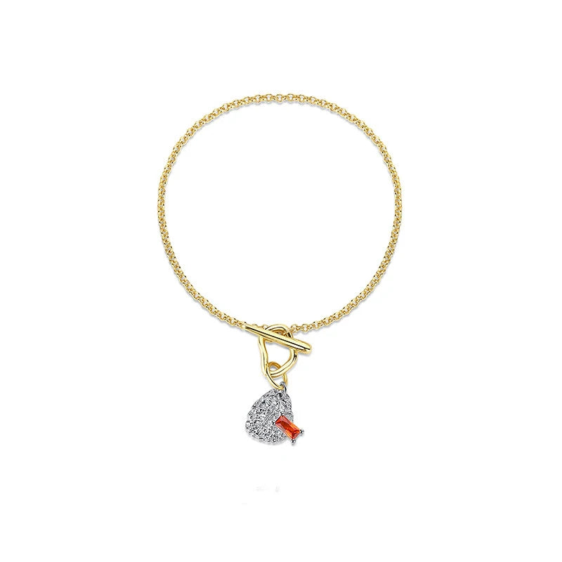 S925 Sterling Silver Zircon Bracelet Charm Jewelry