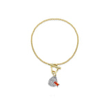 S925 Sterling Silver Zircon Bracelet Charm Jewelry