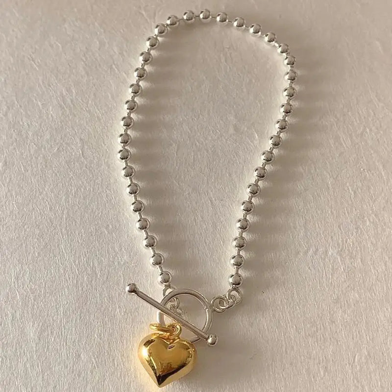 925 Sterling Silver Heart Bracelet Wrap Jewelry