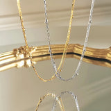 S925 Sterling Silver Double Layer Necklace Wild Clavicle Chain Jewelry