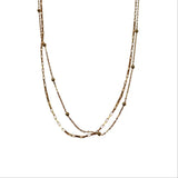 S925 Sterling Silver Double Layer Necklace Wild Clavicle Chain Jewelry