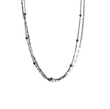 S925 Sterling Silver Double Layer Necklace Wild Clavicle Chain Jewelry