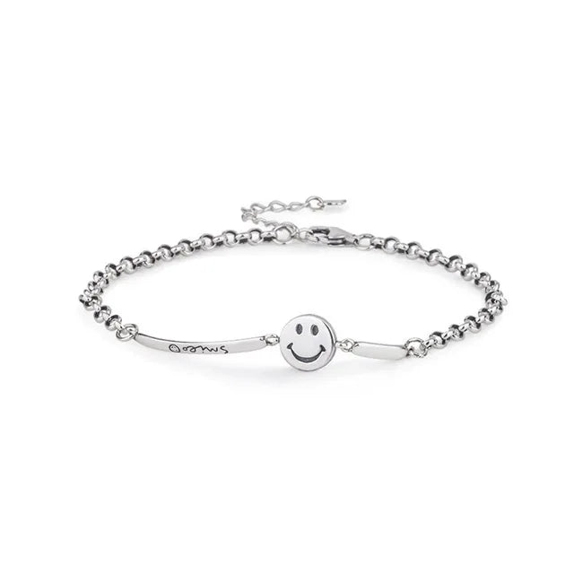 S925 Silver Smile Bracelet Lucky Wrap Jewelry