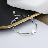 S925 Silver Smile Bracelet Lucky Wrap Jewelry