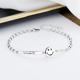 S925 Silver Smile Bracelet Lucky Wrap Jewelry